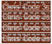 Adhesive Vinyl Coach Decals suit N Gauge Graham Farish - EWS Business Coach 4pk