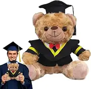 Graduation Plush - Cute Stuffed Animal for Class of 2025 Grad - Soft Bear Plush with String Light for College High School Graduation Decor