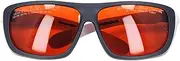 Eye Safety Glasses 180‑540 nm 750‑1100 nm Fast Light Response PC Eye Protection Goggles for UV Lamp Ultraviolet Blue Green Absorption (Black)