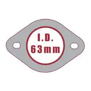 Aunger 10pk Exhaust Gasket Ford Falcon Eb V8 63Mm Id With Fire Ring - FDG025R-10