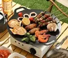 32cm Non-Stick Cast Iron BBQ Grill Pan - Multifunction Frying Griddle