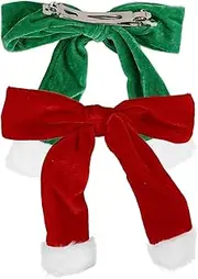 [WESIEVYA] 2pcs Christmas Gold Velvet Hairpin Hair Clamp for Women Christmas Style Hair Clip Women Hair Clamp Christmas Accessory Xmas Style Women Hair Clip Xmas Hair Clip