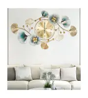 Wall Clock, Clocks for Living Room, Silent Wall Clock Decorative, 3D Retro Me...