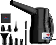 XPOWER Electric Air Duster for Dusting Drying Inflating Blowing Car Detailing Computer Leaf Blowing (Black, A-2S)
