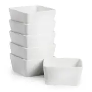 BTaT- Ramekins 8 oz, Set of 6, Square Porcelain Ramekins, Ramekins for Baking...