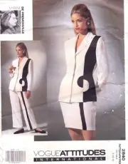 Vogue 2840 uncut pattern Myrene de Premonville 90s sz 8-10-12 jacket skirt pants
