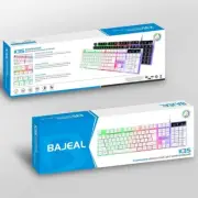 USB Keyboard Backlit Ergonomic Reliable Sensitive With Seven Color Lights