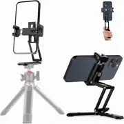 Metal Smartphone Tripod Adapter Phone Mount Cell Holder with Cold Shoe