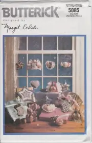 BUTTERICK PATTERN 5085 CALICO CHRISTMAS ORNAMENTS VINTAGE MARGOT ECHOLS UNCUT