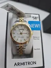 Armitron Women's Two-Tone Bracelet Watch Diamond Intext 75/5849MPTTWM