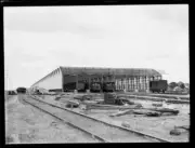 Train carriages parked in the Oatley train sheds, NSW, 1930 Old Photo