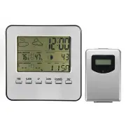 Wireless Weather Station Hygrometer Temperature Humidity Alarm Snooze Clock Date