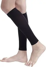 MEJORMEN Calf Compression Sleeve Leg Compression Socks for Men & Women 30-40mmHg Skin Colour & Black