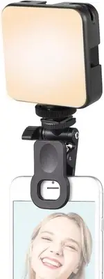 W64 Mini Clip-on LED Video Light Mobile Phone Fill Light Tablet Computer Video