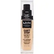 NYX PMU Can't Stop Won't Stop Full Coverage Foundation Natural, Natural.