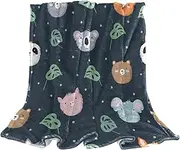 Throw Blanket Lightweight Microfiber Fleece Blanket,Cartoon Pig Bear Koala,Soft Cozy 59.0x78.7 Bed Blankets