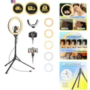 Selfie Ring Light with Tripod Stand Phone Holder for Makeup Video Recording