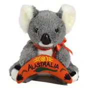 JUMBACK GREY KOALA WITH BOOMERANG STUFFED ANIMAL PLUSH TOY 16cm *FREE DELIVERY