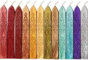 12 Sealing Wax Sticks with Wicks Antique Fire Manuscript Wax Seal Stamp Christma