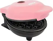 Jocca Round Waffle Maker with Non-Stick Plates and Cool Touch Housing, Pink