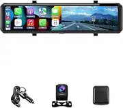 K4 Car Rearview Mirror DVR Carplay & Android Auto 4K 2160P Dash Cam Navigation Driving Video Recorder Dual Lens(K4- Dual Lens - GS,NO Card)