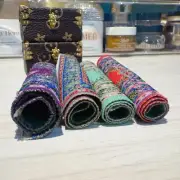 4 Miniature toys Rug 1:12 Scale Thread Mat Floor Coverings Dollhouse Woven Rug
