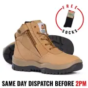 Mongrel 261050 Men's Wheat Steel toe Safety Work Boot, Australian Made!