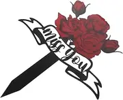BESPORTBLE Pet Memorial Grave Marker: Grave Stake for Cemetery Memorial Garden Pile Decoration Tombstone Decor for Human Pets Red