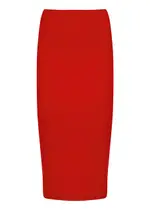 Victoria Beckham VB Body Stretch-knit Midi Skirt - Red - 6 6