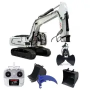 1/14 9CH Tracked RC Hydraulic Excavator 946 Metal Clamshell Bucket Ripper