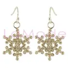 CRYSTAL CLEAR SNOWFLAKE EARRING DANGLE EARRINGS MADE WITH SWAROVSKI ELEMENTS