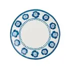 Mud Pie 8" Dia Print Salad Plate, Blue