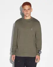 Vintage Dollar Knit Crew Surplus - Army Green | Ksubi ++