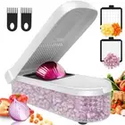 Multifunctional Food Chopper - Onion, Vegetable Slicer Dicer Cutter, Potato C...