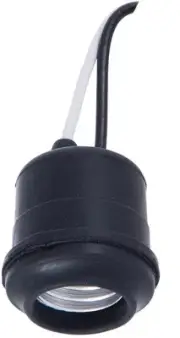 B&P Lamp Rubber Coated Socket with 6 Inch Leads