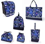 COLORFUL CANDY STYLE NU152100 6-Piece Set, Water Repellent Fabric, Lesson Bag, Shoe Case, Drawstring Bag, Gymnastics Clothes Bag, Lunch Bag, Cup Bag, School Bag, Handbag Cover, Tote Bag, Change Bag,