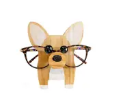 Eyeglasses Holder Eyes Glasses Display Stand Animal Sunglasses Wooden Home Decor-Corgi