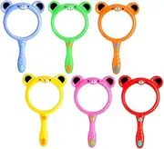 BESTYASH 6pcs Magnifying Glass Magnification Lightweight Drop Resistant Cute Cartoon Design for Outdoor Learning for Exploration Fun
