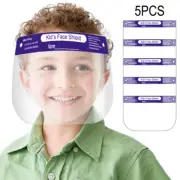 5x Kid Full Face Shield Mask Protective Film Shields Visor Safety Cover Anti-Fog