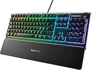 SteelSeries Apex 3 - Gaming Keyboard - 10-Zone RGB Lighting - Premium Magnetic Wrist Rest - Nordic QWERTY Layout