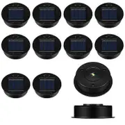 12 Pack Replacement Solar Light Parts Solar Light Replacement Tops Waterproof LED Solar Panel Lantern Lid Light Outdoor As Shown