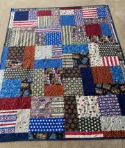 Handmade 68x84” Quilt USMC United States Patiortic Marine Corps - one of a kind!