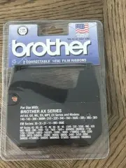 2-pc Brother 1030 Typewriter AX Series 1230 Black Correctable Film Ribbons
