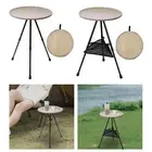 Foldable Picnic Table Outdoor Folding Round Table Portable Lightweight Liftable