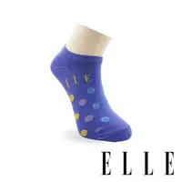 在飛比找PChome24h購物優惠-【ELLE】 波卡點點風隱形襪-紫