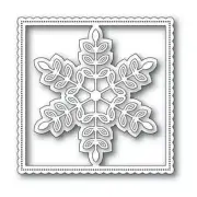 Poppy Stamps Discontinued Die Cut "Leafy Snowflake Frame" #2255