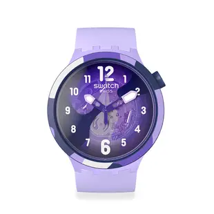 Swatch BIG BOLD系列手錶 LOOK RIGHT THRU VIOLET (47mm) 男錶 女錶 手錶 瑞士錶 錶