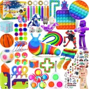 Fidget Toys Set, 80 Pack, Pop It, Stress Relief, Party Favors, Gifts