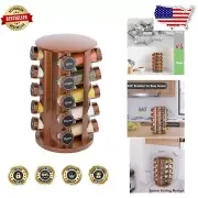 360° Rotating Spice Rack Set with 20 Jars & Lifetime Warranty for Every Kitchen