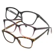 Design Optics by Foster Grant Kiersey Fashion Reading Glasses 3pack +1.25